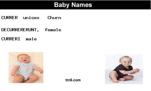 currer baby names